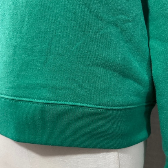 J Crew Factory Sweatshirt-S-Button Neck Side Detail-Kelly Green-60% Cotton-EUC - Picture 8 of 16